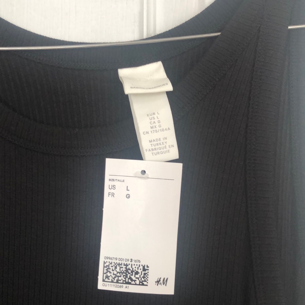 Black ribbed tank long dress